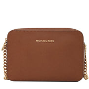 Michael Kors Jet Set Travel Large Saffiano Leather Crossbody Bag- Luggage