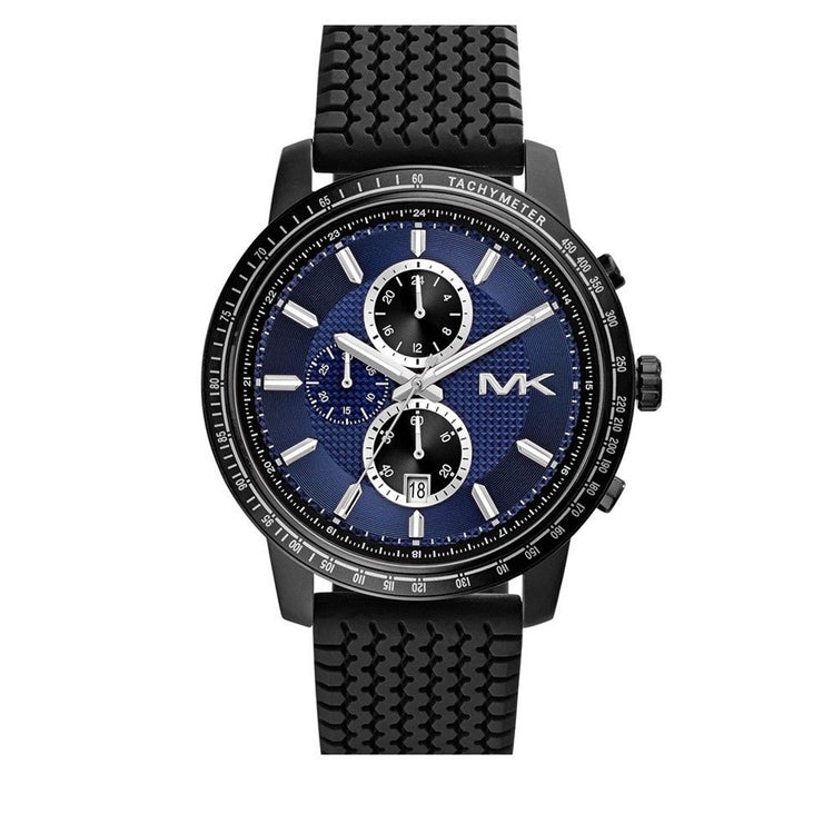 Michael Kors Watch MK8364- Granger Black Silicone Chronograph Men Watch