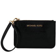 Michael Kors Jet Set Travel Patent Leather Small Wristlet- Black