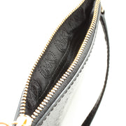 Michael Kors Jet Set Travel Patent Leather Small Wristlet- Black