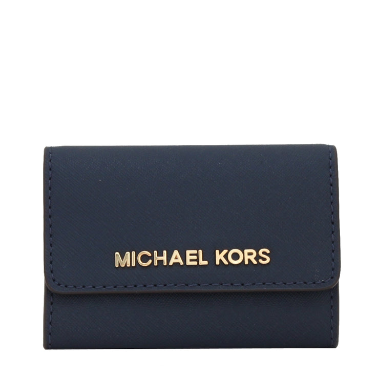 Michael Kors Jet Set Travel Saffiano Leather Coin Purse- Navy