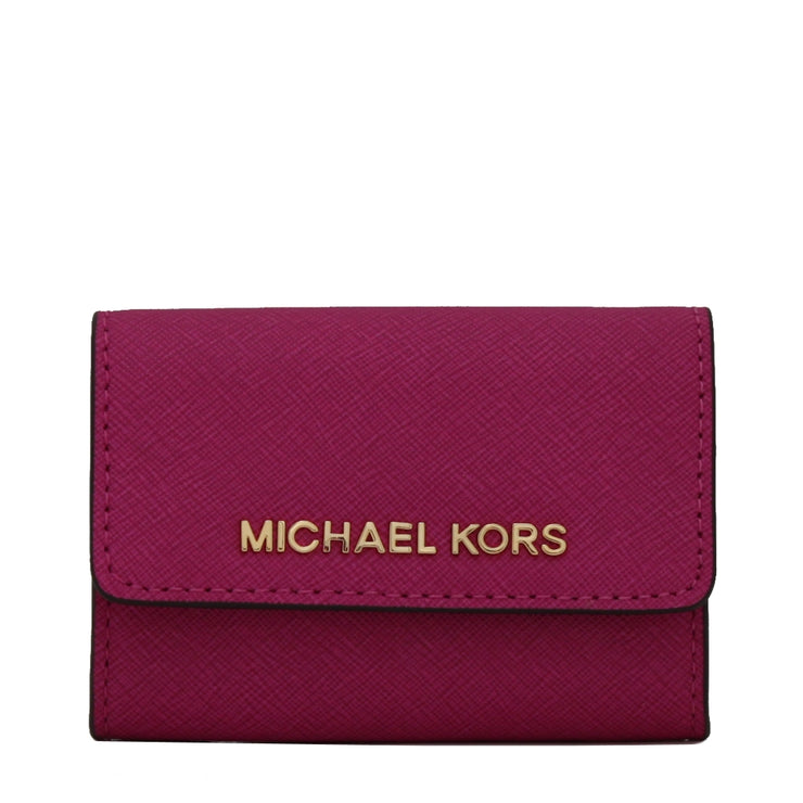 Michael Kors Jet Set Travel Saffiano Leather Coin Purse- Fuschia