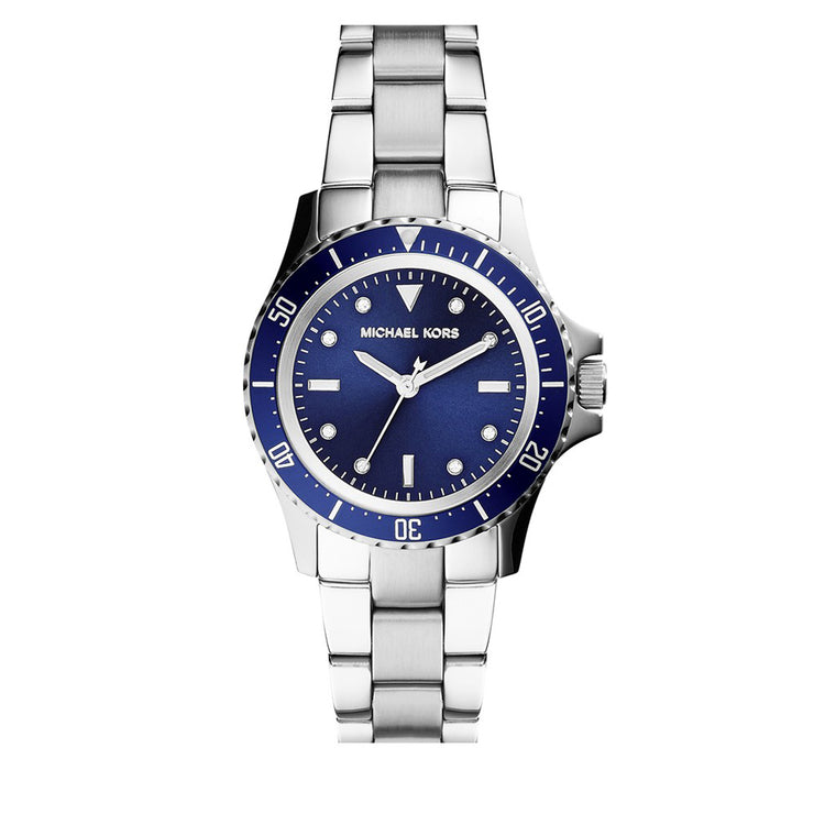 Michael Kors Watch MK6115- Tatum Navy Blue Dial Stainless Steel Ladies Watch