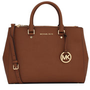 Michael Kors Sutton Saffiano Leather Large Satchel Bag- Luggage