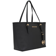 Michael Kors Jet Set Travel Saffiano Leather Small Colour-Block Tote Bag- Mandarin-Luggage