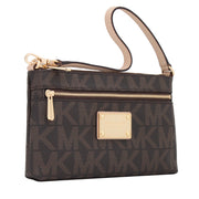 Michael Kors Logo Large Wristlet- Brown