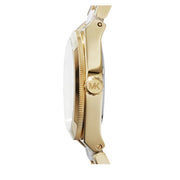 Michael Kors Watch MK6122- Mini Channing White Acetate Gold Stainless Steel Ladies Watch