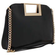 Michael Kors Berkley Patent Leather Large Clutch Bag- Black