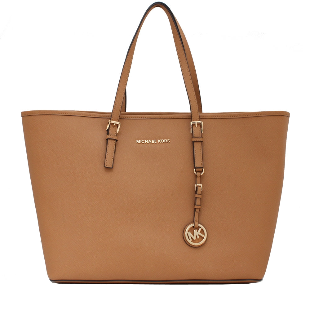 Michael Kors Jet Set Travel Medium Saffiano Leather Tote Bag –