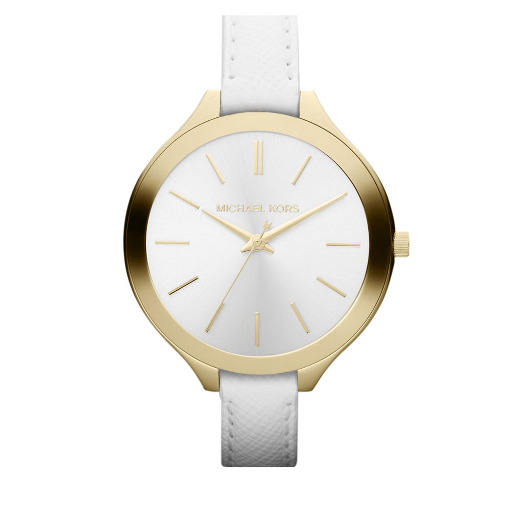Michael Kors Watch MK2273- Slim Runway White Leather Ladies Watch