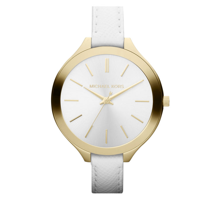 Michael Kors Watch MK2273- Slim Runway White Leather Ladies Watch