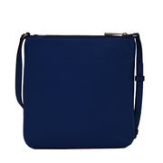 Michael Kors Riley Small Flat Pebbled-Leather Crossbody Bag- Electric Blue
