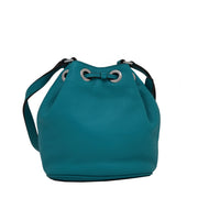 Michael Kors Jules Leather Drawstring Crossbody Bag- Tile Blue