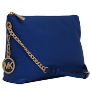 Michael Kors Jet Set Chain Leather Top Zip Messenger Bag- Tile Blue