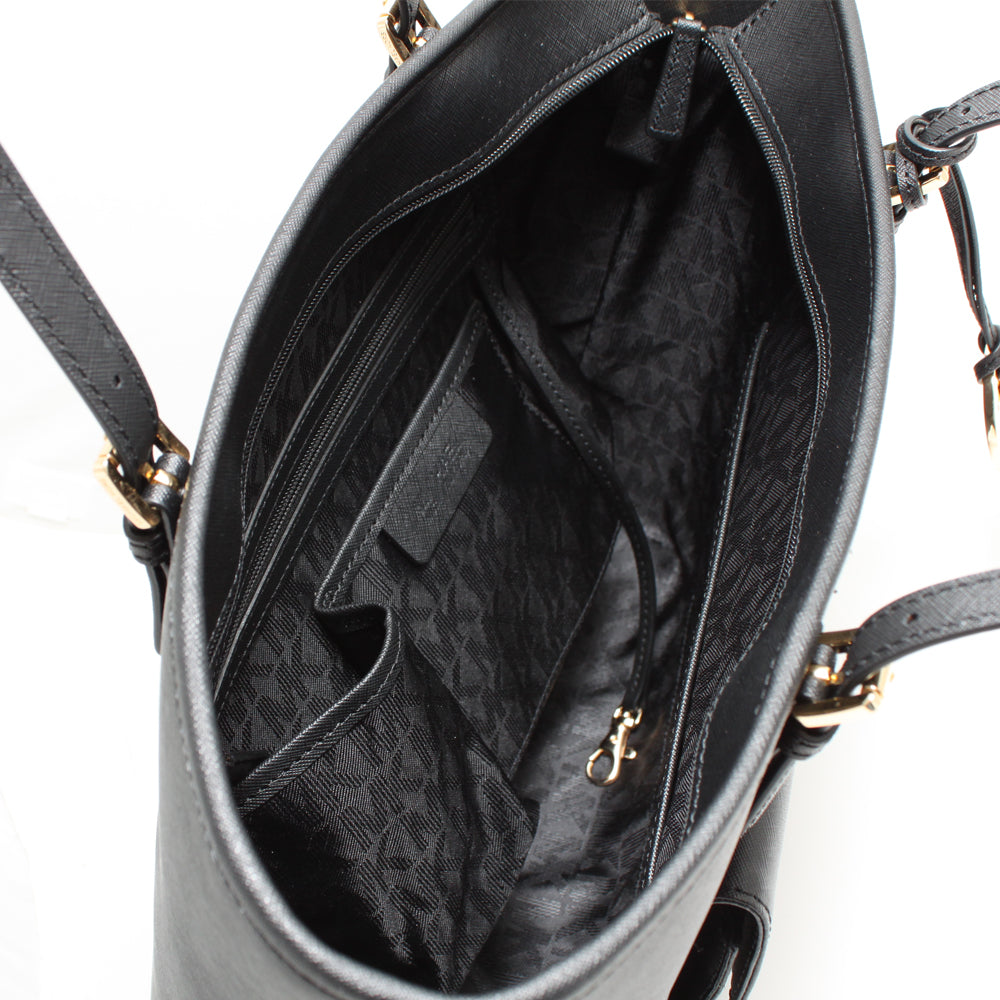 jet set travel large top-zip tote bag Michael Kors Jet Set Travel Large Saffiano Leather Top Zip Pocket Tote Bag – PinkOrchard.com