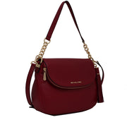 Michael Kors Bedford Tassel Medium Leather Convertible Shoulder Bag- Sky