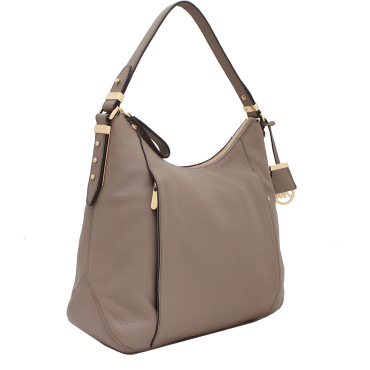 Michael Kors Bowery Large Leather Shoulder Bag- Dark Dune