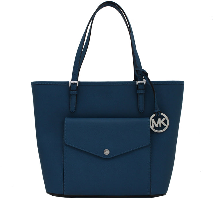 Michael kors jet set large top zip snap pocket tote deals