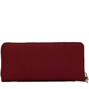 Michael Kors Jet Set Travel Leather Continental Wallet Wristlet- Cherry