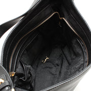 Michael Kors Bedford Belted Large Leather Shoulder Bag- Black