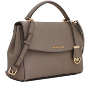 Michael Kors Ava Medium Saffiano Leather Satchel Bag- Dark Dune