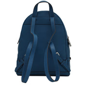 Michael Kors Rhea Zip Small Leather Back Pack Bag- Steel Blue