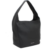Michael Kors Lena Large Leather Shoulder Bag- Black