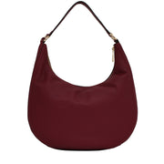 Michael Kors Lydia Leather Large Hobo Bag- Damson