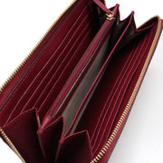 Michael Kors Jet Set Saffiano Leather Pocket Zip Around Continental Wallet- Mulberry
