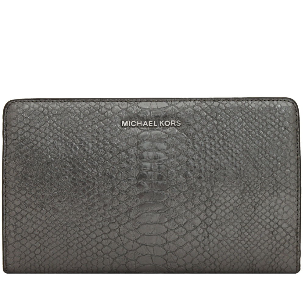 Michael Kors Embossed Leather Large Crossbody Clutch Bag