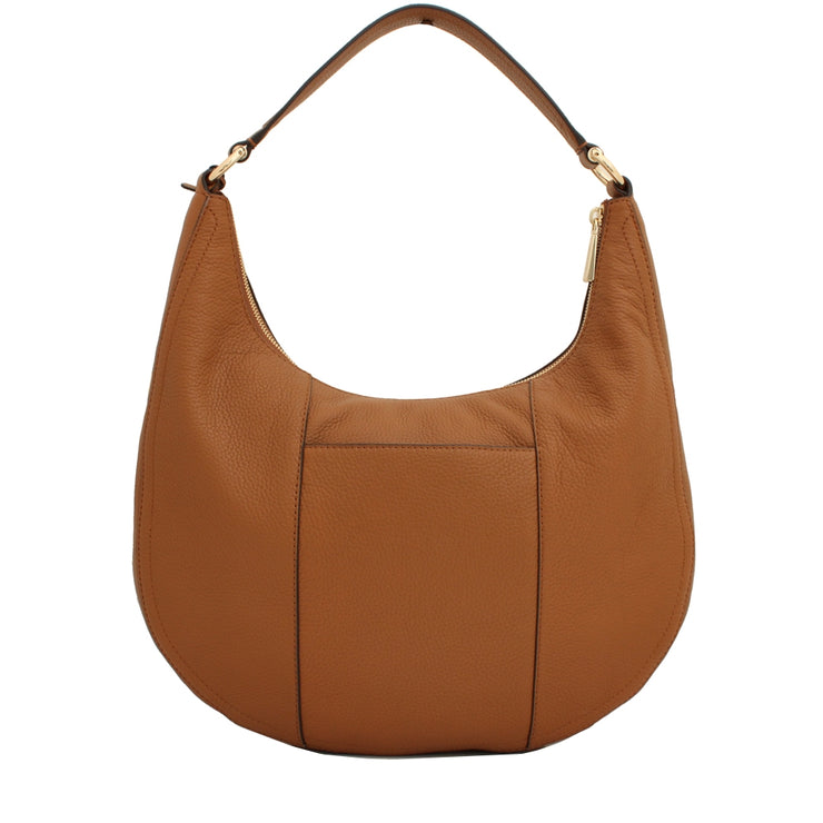 Michael Kors Lydia Leather Large Hobo Bag- Acorn