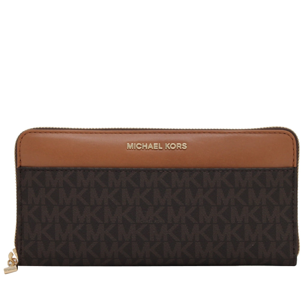 Michael Kors Mercer Logo Pocket Zip Around Continental Wallet