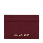 Michael Kors Jet Set Travel Saffiano Leather Card Holder- Mulberry