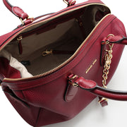 Michael Kors Grayson Leather Satchel Bag- Mulberry