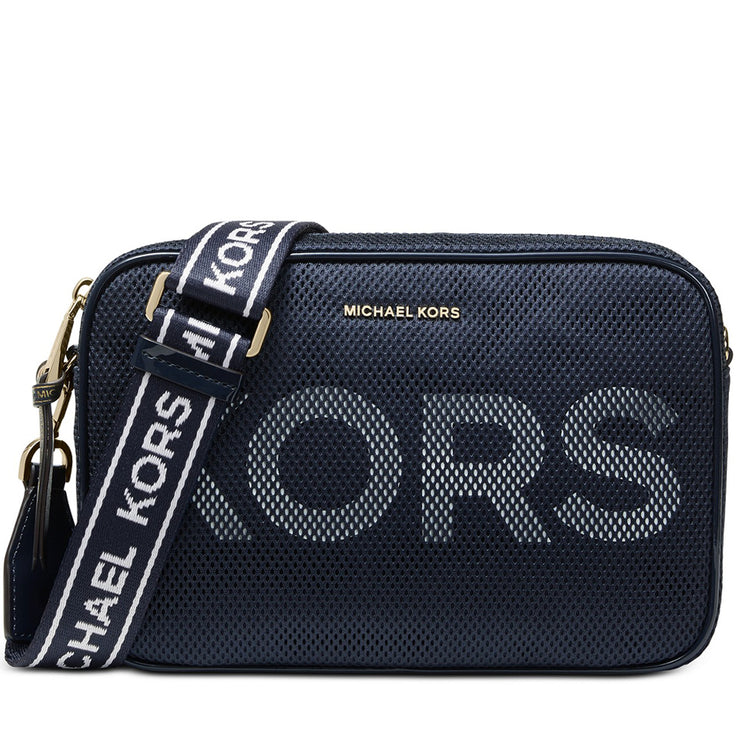 Michael Kors Logo Large East West Crossbody Bag- Admiral- Optic White