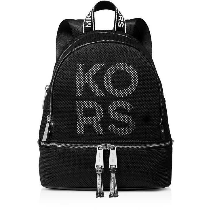 Rhea black and white medium backpack
