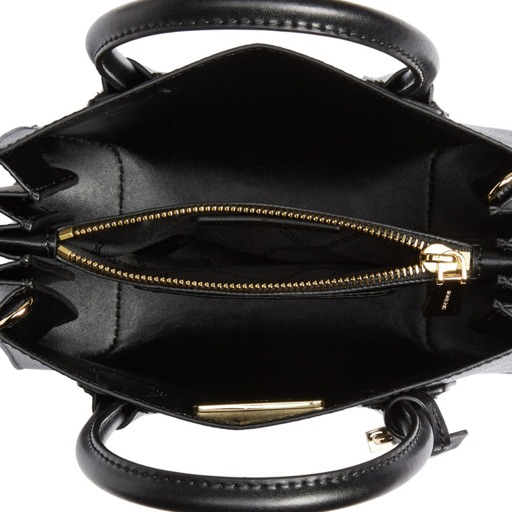 Michael Kors Mercer Medium Pebbled Leather Accordion Crossbody Bag- Black