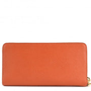 Michael Kors Jet Set Travel Leather Continental Wristlet Wallet- Burnt Orange