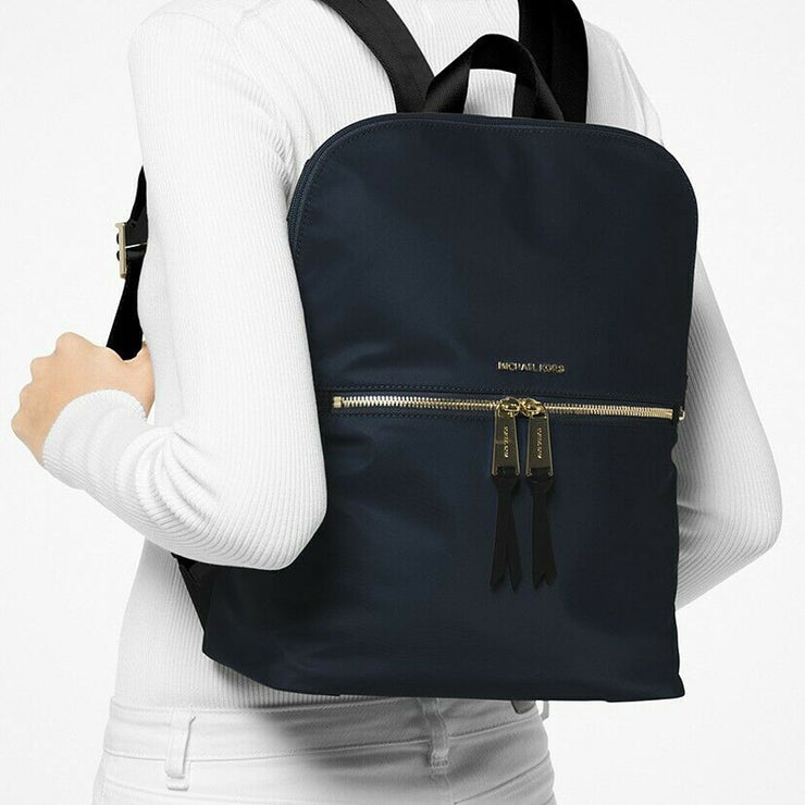 Michael Kors Polly Medium Slim Nylon Backpack Bag- Admiral
