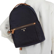 Michael Kors Kelsey Nylon Large Back Pack Bag- Admiral- Brown