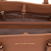 Michael Kors Jet Set Travel Large East West Leather Tote Bag- Luggage