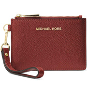 Michael Kors Mercer Leather Coin Purse/ Card Holder/ Wristlet- Brandy