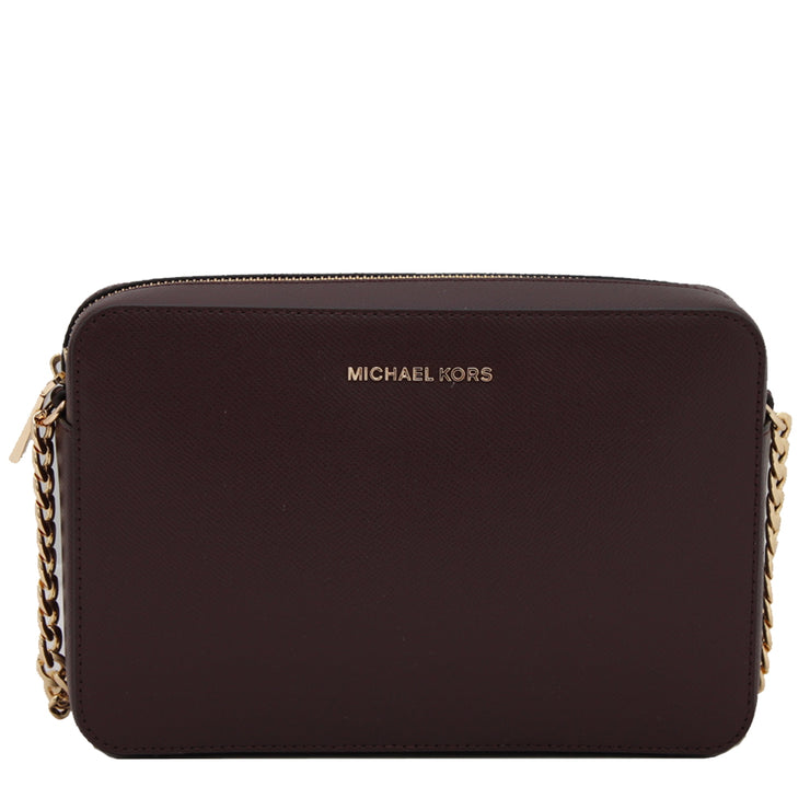 Michael Kors Jet Set Large Saffiano Leather Crossbody Bag- Barolo