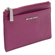 Michael Kors Large Slim Leather Card Case/ Key/ Coin Purse- Garnet