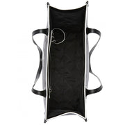 Michael Kors Bay Large Woven Canvas Tote Bag- Black/ Optic White