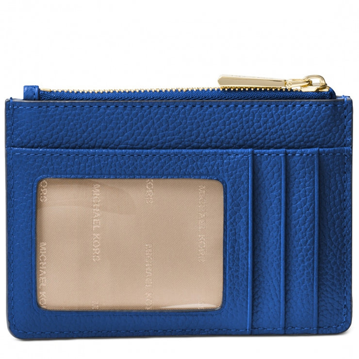 Michael Kors Mercer Leather Coin Purse/ Card Holder/ Wristlet- Vintage Blue