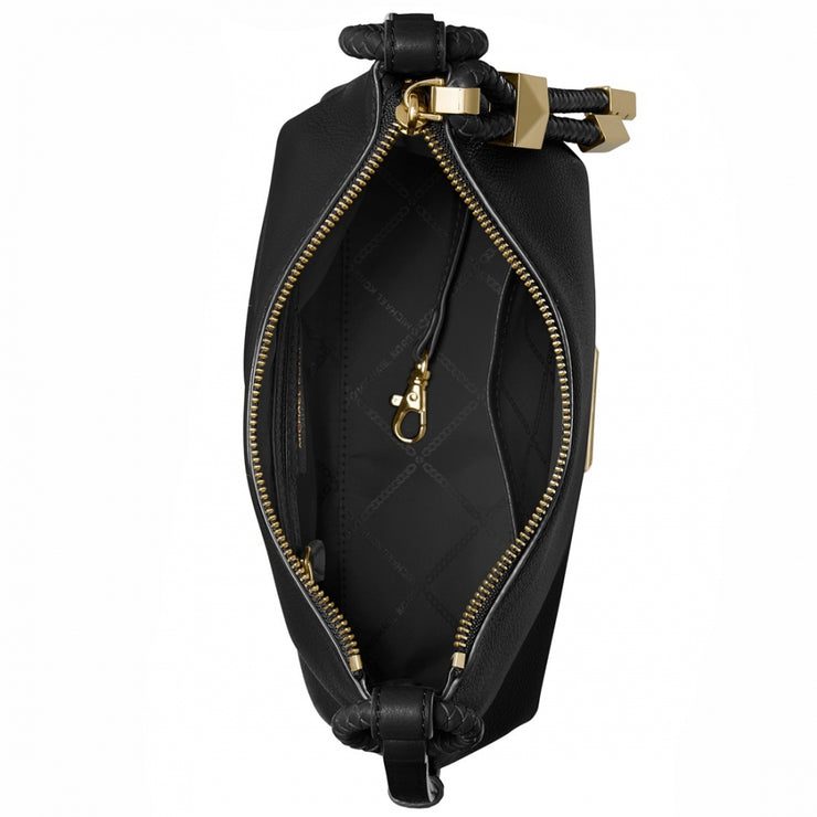 Michael Kors Lexington Large Pebbled Leather Crossbody Bag- Black