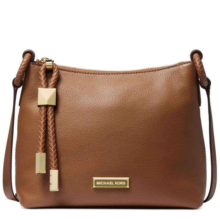 Michael Kors Lexington Large Pebbled Leather Crossbody Bag- Luggage