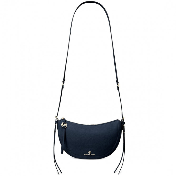 Michael Kors Camden Leather Small Messenger Bag- Navy