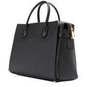 Michael Kors Mercer Medium Pebbled Leather Belted Satchel Bag